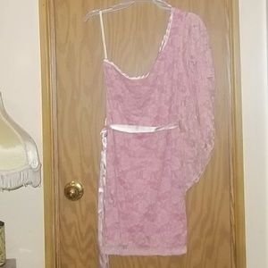 Brand New Gorgeous Pink Lacey Dress with belt
